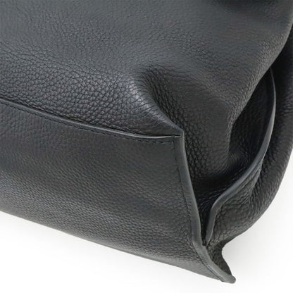 Gucci Bamboo Daily Leather Top Handle Bag Handbag 2WAY Shoulder Bag Black