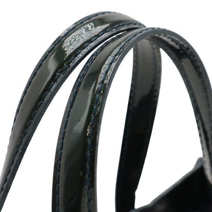 Louis Vuitton Monogram Vernis Wilshire PM Handbag Tote Bag Enamel Calf Blue