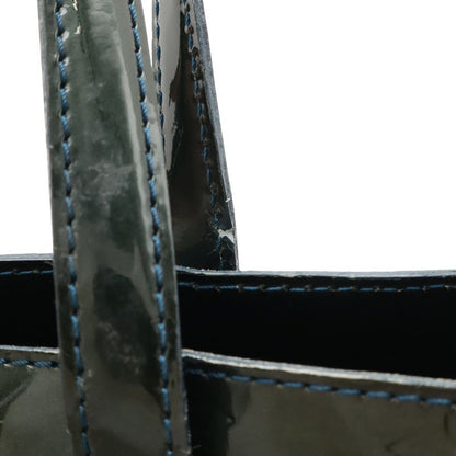 Louis Vuitton Monogram Vernis Wilshire PM Handbag Tote Bag Enamel Calf Blue