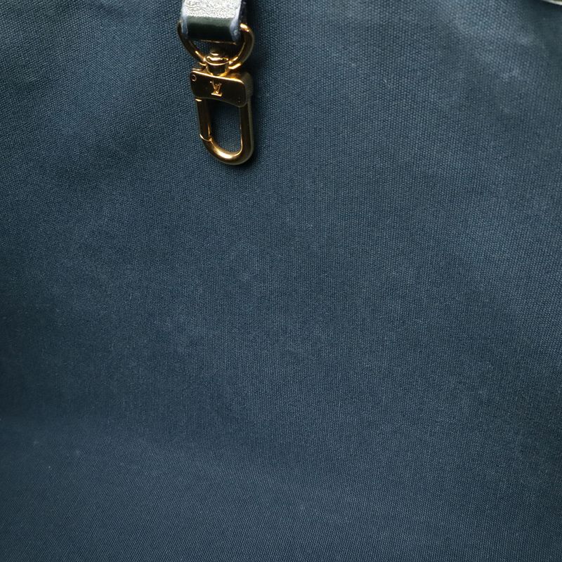 Louis Vuitton Monogram Vernis Wilshire PM Handbag Tote Bag Enamel Calf Blue