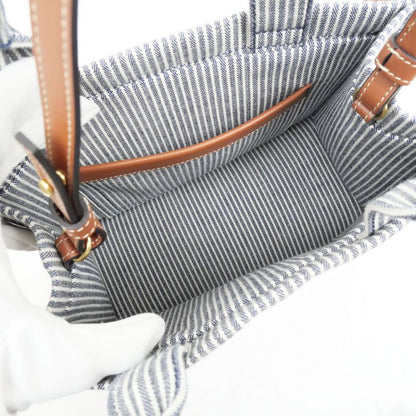 Celine Small Cabas Tice Handbag Shoulder - Navy Blue - Gold Hardware