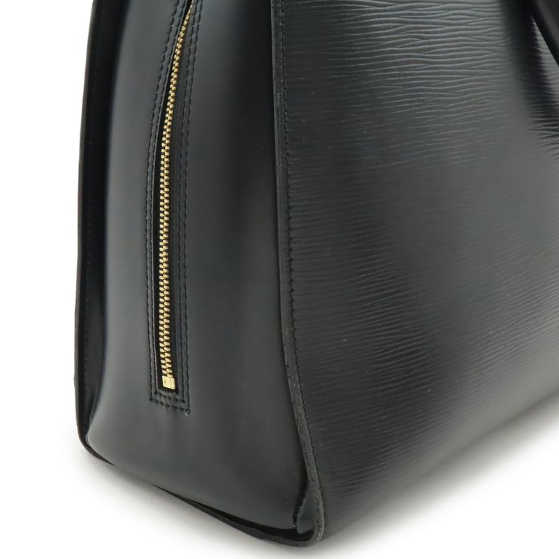 Louis Vuitton Epi Sorbonne Document Purse Business Bag Handbag Noir Black Gold