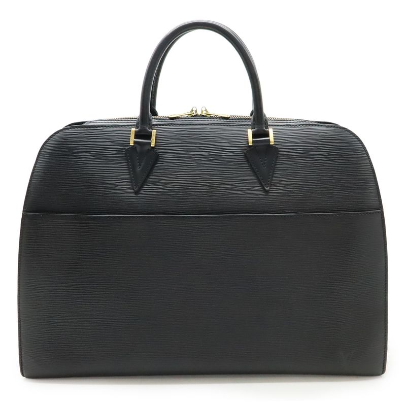 Louis Vuitton Epi Sorbonne Document Purse Business Bag Handbag Noir Black Gold