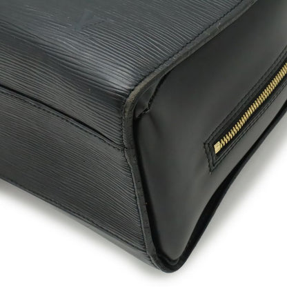 Louis Vuitton Epi Sorbonne Document Purse Business Bag Handbag Noir Black Gold