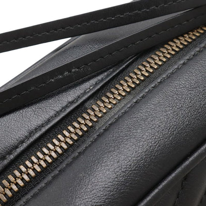 Gucci Ggmarmont Shoulder Bag Pochette Chain Bag Crossbody Quilted Leather Black