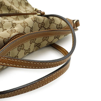 Gucci Bree GG Canvas Handbag 2WAY Shoulder Bag Crossbody Leather Khaki Beige
