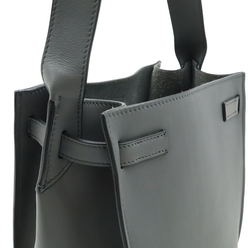Celine Big Bag Bucket Shoulder Bag Bucket Bag Bucket Shape Calf Leather Gray