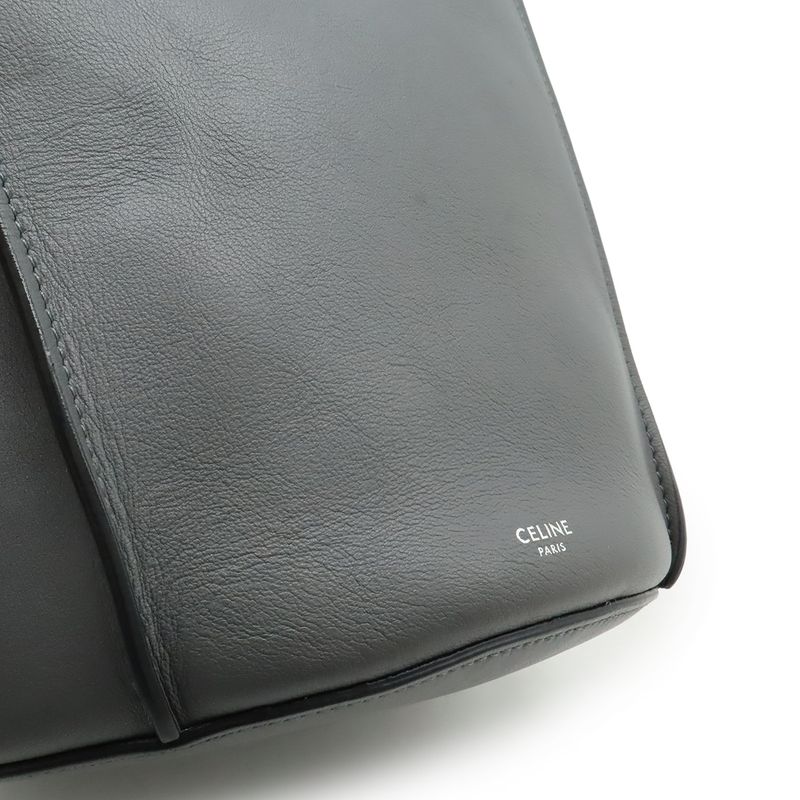 Celine Big Bag Bucket Shoulder Bag Bucket Bag Bucket Shape Calf Leather Gray