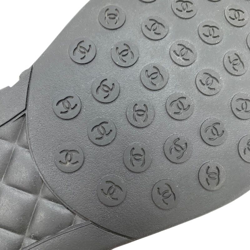 Chanel Sneakers Shoes Fabric Red White Mesh Here Mark