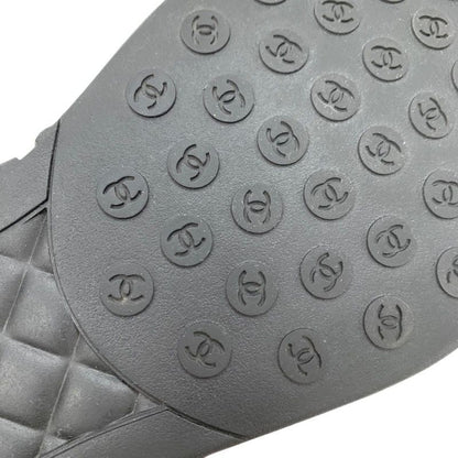 Chanel Sneakers Shoes Fabric Red White Mesh Here Mark