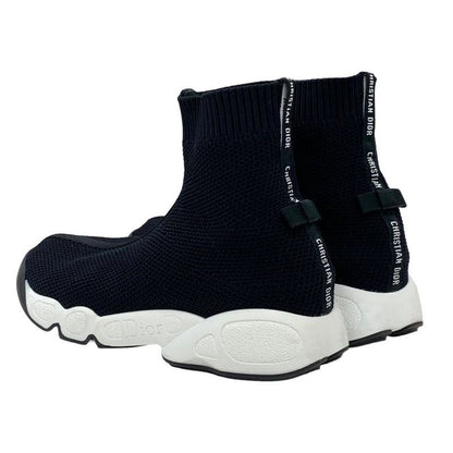 Christian DIOR Sneakers Socks Sneakers Shoes Logo Fabric Black