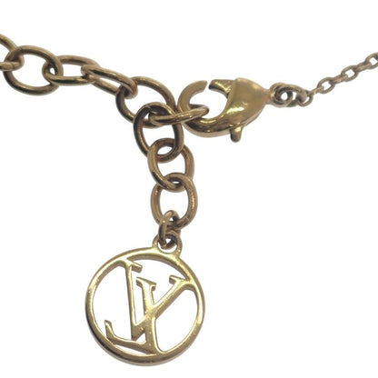 Louis Vuitton Flower Collier Louisette Necklace Pendant Metal Gold Ladies
