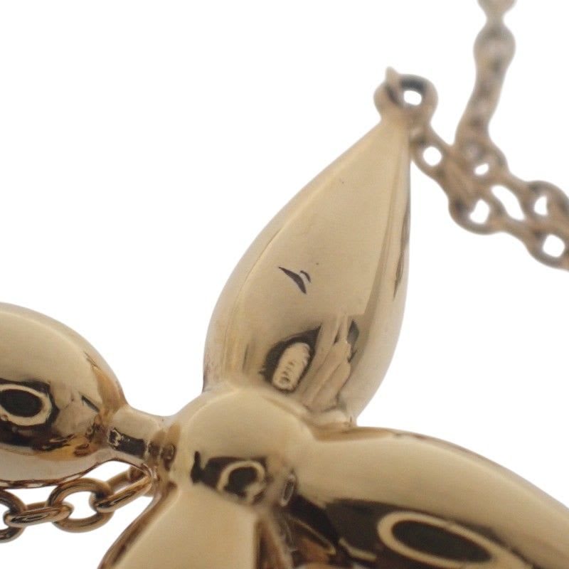 Louis Vuitton Flower Collier Louisette Necklace Pendant Metal Gold Ladies