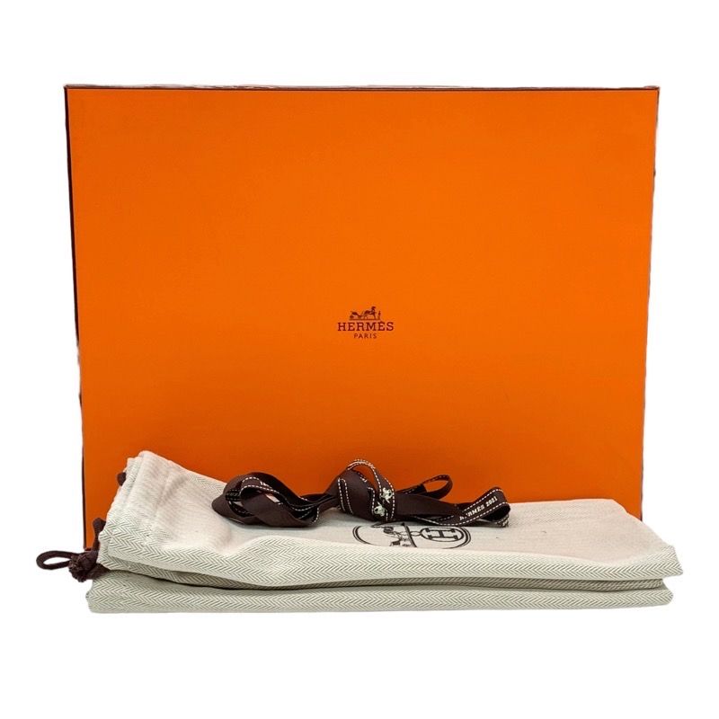 Hermes Catalia Sandals Shoes Suede Khaki Unused Espadrilles Wedge Sole