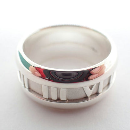 Tiffany & Co 925 Atlas Wide Ring 12.5 J117-3