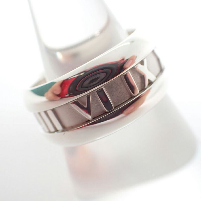 Tiffany & Co 925 Atlas Wide Ring 12.5 J117-3