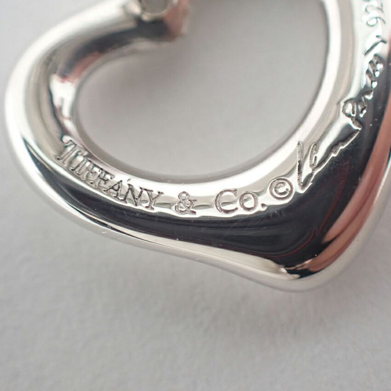 Tiffany & Co 925 Open Heart Earrings J117-4