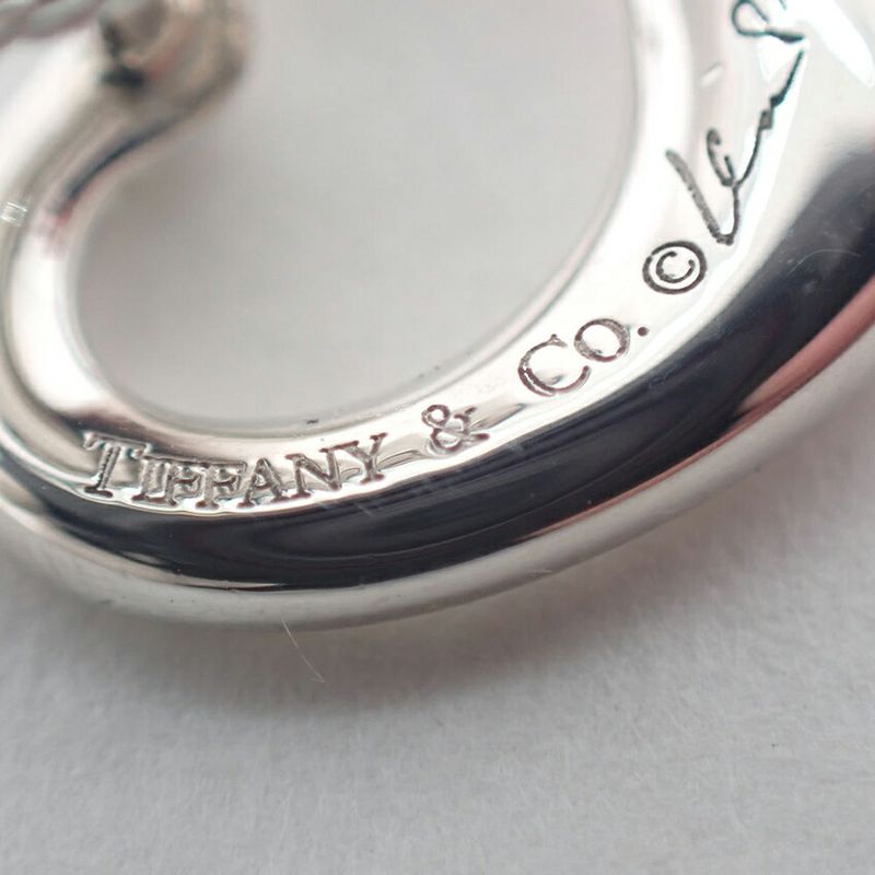 Tiffany & Co 925 Open Heart Earrings J117-4