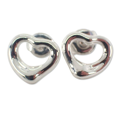 Tiffany & Co 925 Open Heart Earrings J117-4