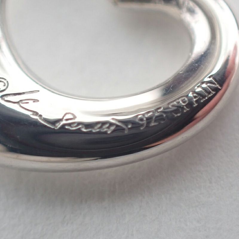 Tiffany & Co 925 Open Heart Earrings J117-4