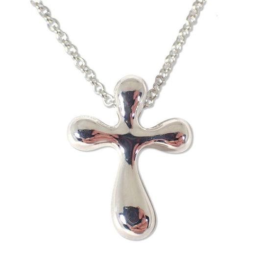 Tiffany & Co 925 Small Cross Pendant Necklace J117-5