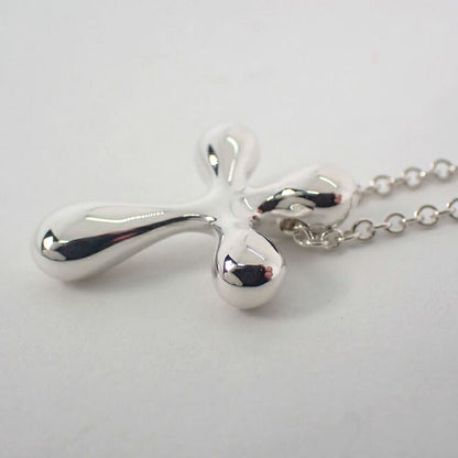 Tiffany & Co 925 Small Cross Pendant Necklace J117-5