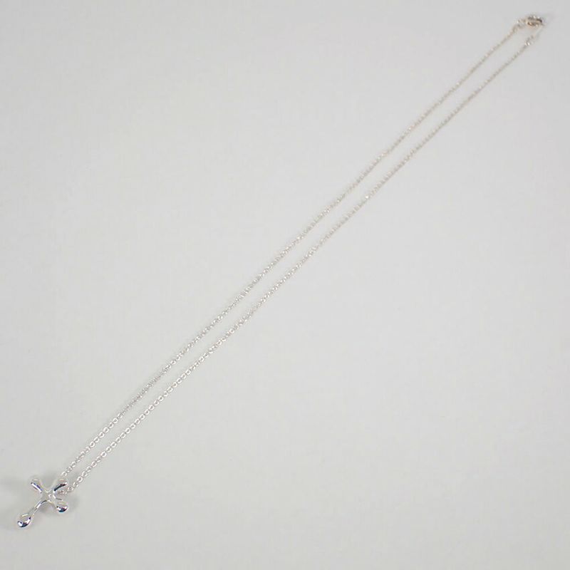 Tiffany & Co 925 Small Cross Pendant Necklace J117-5