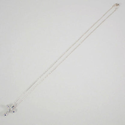 Tiffany & Co 925 Small Cross Pendant Necklace J117-5