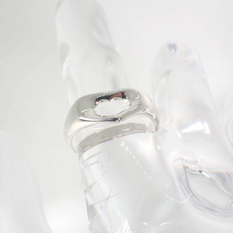 Tiffany & Co 925 Open Heart Ring No 10.5 J117-10