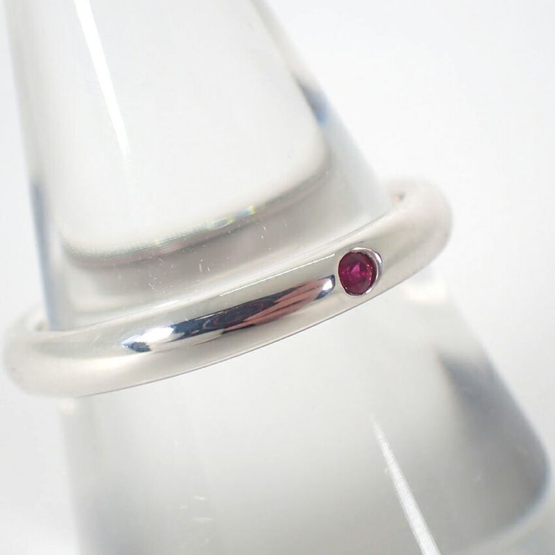 Tiffany & Co 925 Ruby Band Ring No 11.5 J117-9