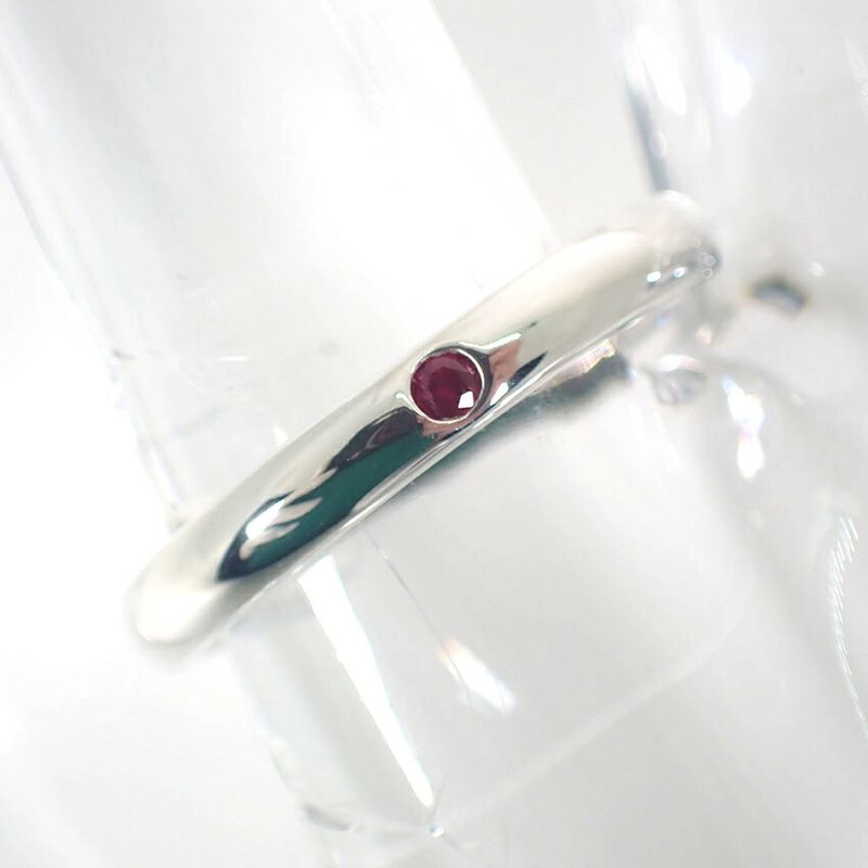 Tiffany & Co 925 Ruby Band Ring No 11.5 J117-9
