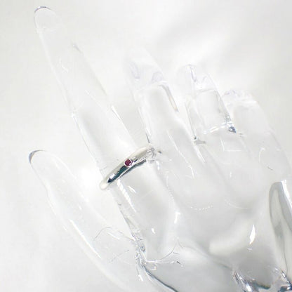 Tiffany & Co 925 Ruby Band Ring No 11.5 J117-9