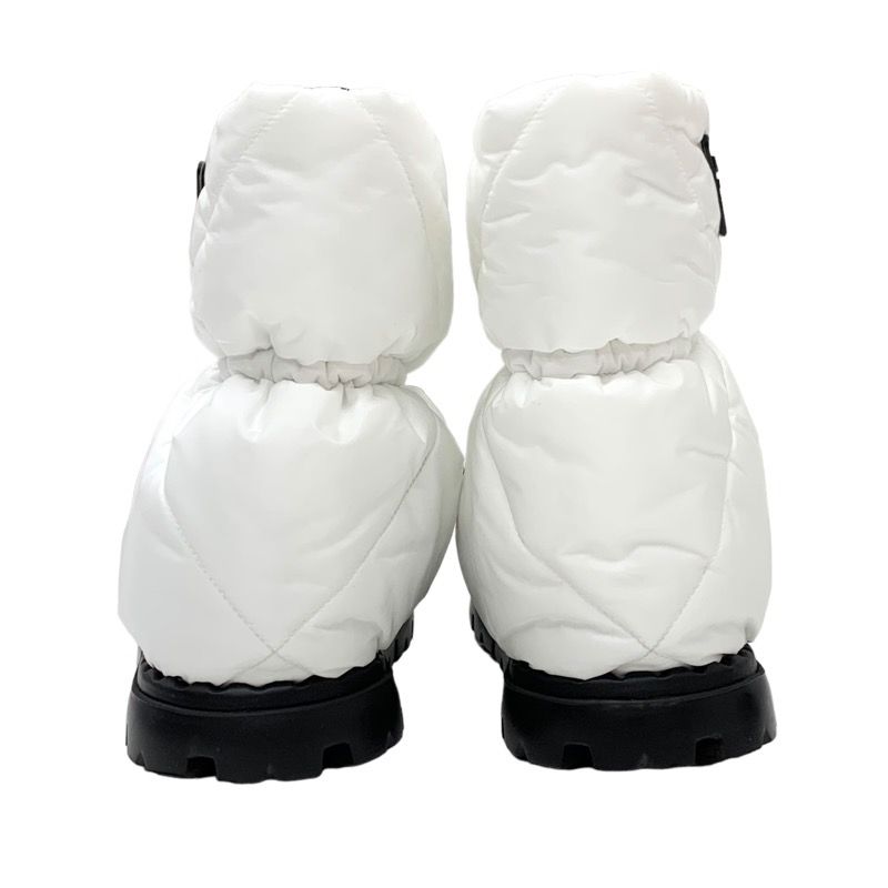 Prada Boots Short Boots Snow Boots Shoes Logo Nylon White