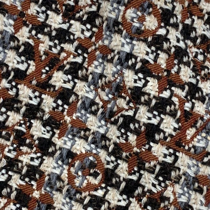 Louis Vuitton Dress Brown Multicolor Skater Dress Tweed Monogram