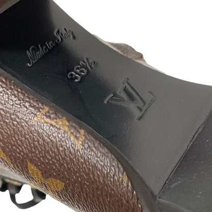 Louis Vuitton Star Trail Line Monogram Short Boots Ankle Boots Lace Up Black