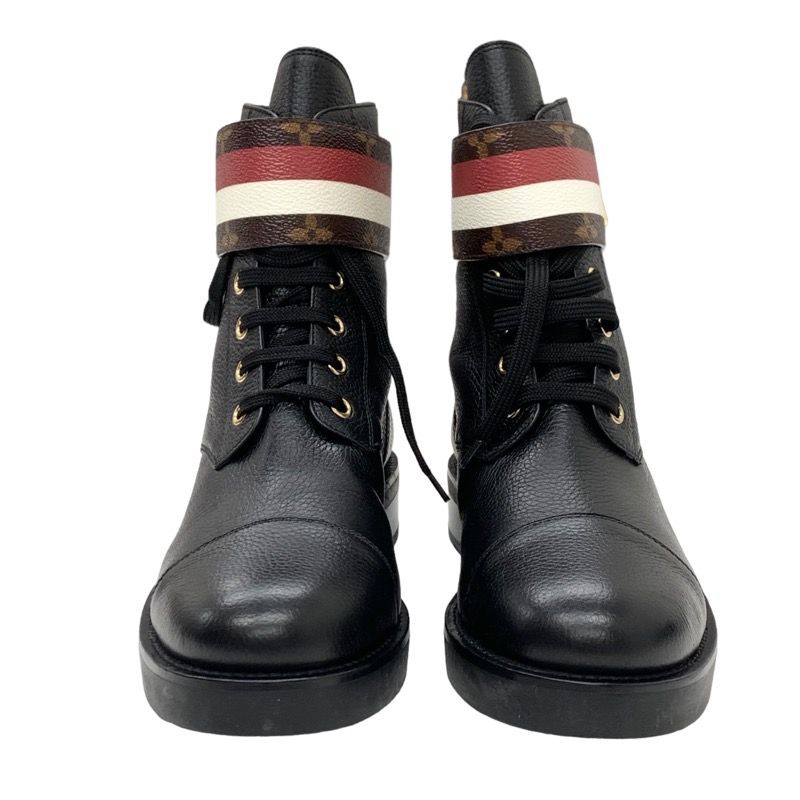 Louis Vuitton LV Wonderland Line Monogram Short Boots Ankle Boots Lace-up Belt
