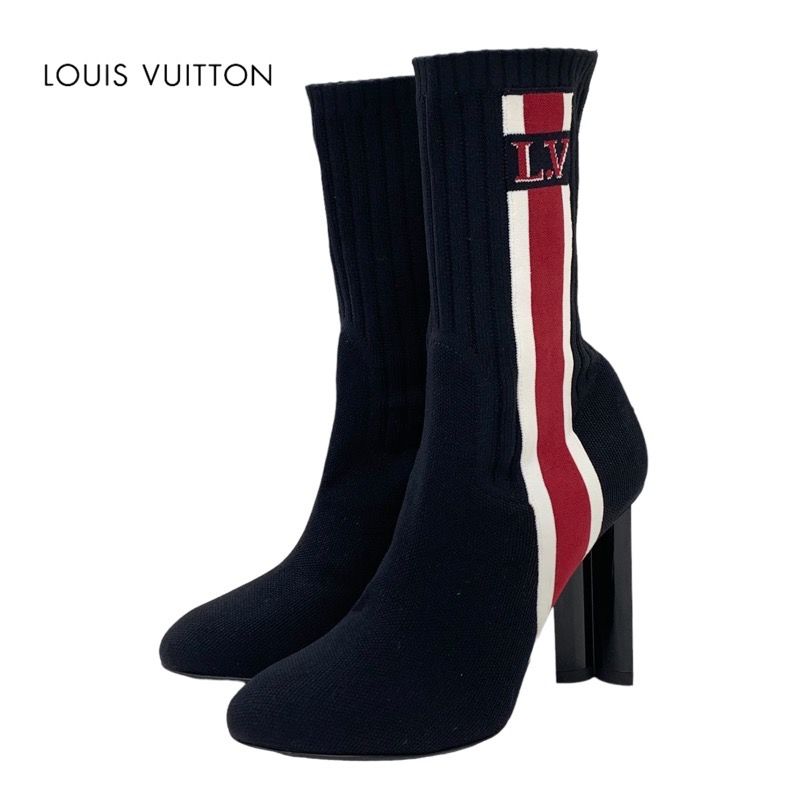 Unused Louis Vuitton Silhouette Line Short Boots Ankle Boots Side Line Logo