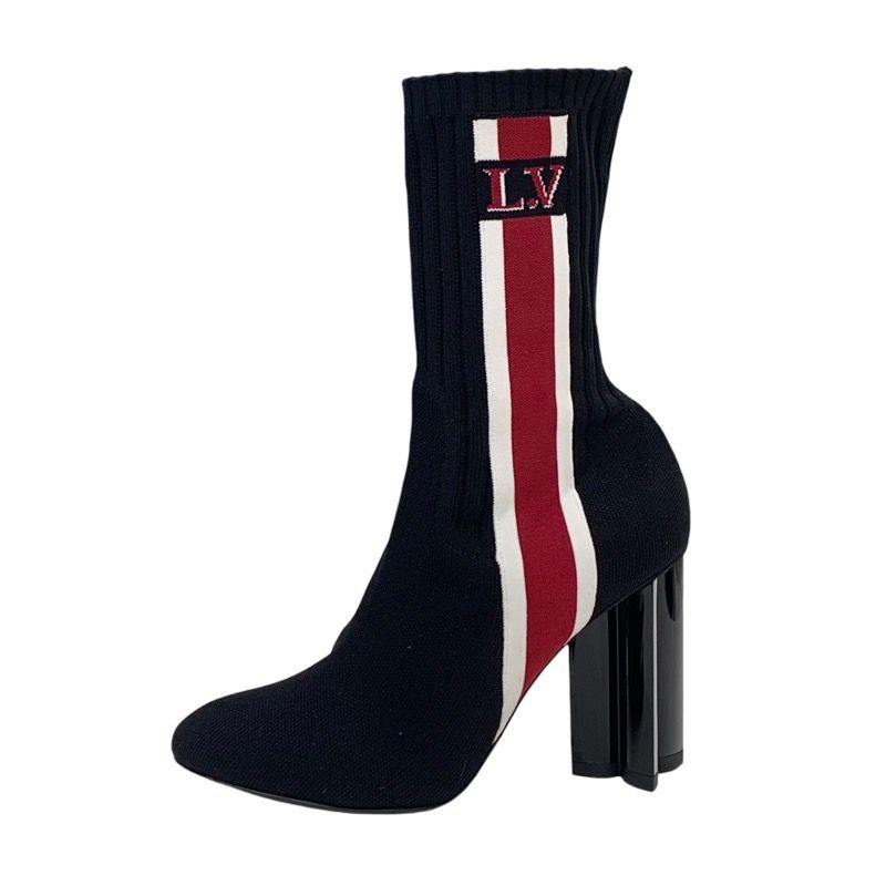 Unused Louis Vuitton Silhouette Line Short Boots Ankle Boots Side Line Logo