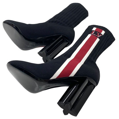 Unused Louis Vuitton Silhouette Line Short Boots Ankle Boots Side Line Logo