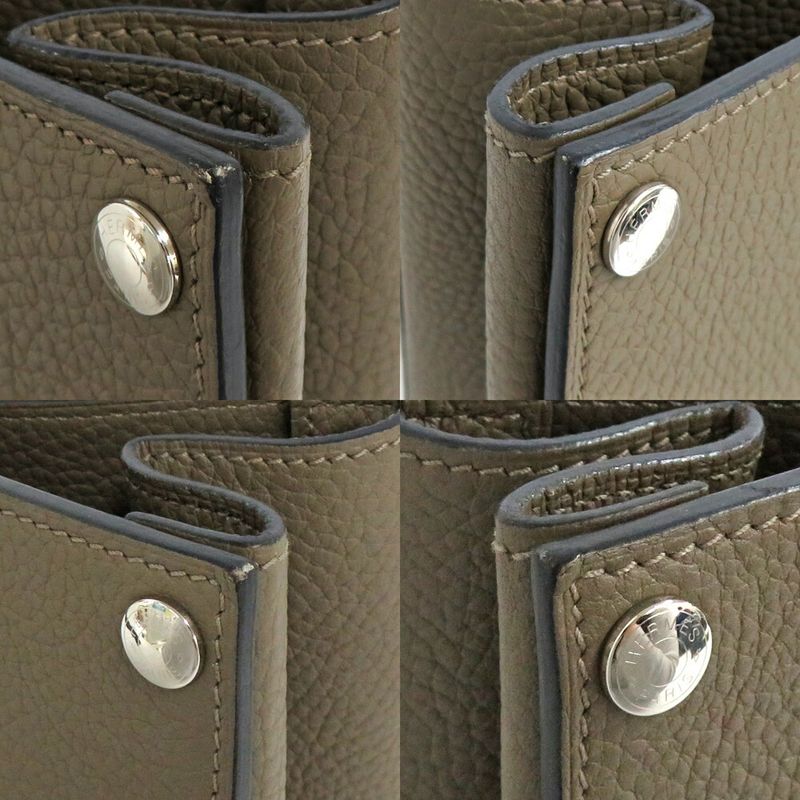 Hermes Sac Vero Etoupe Silver-hardware Taurillon Clemence Tote Bag