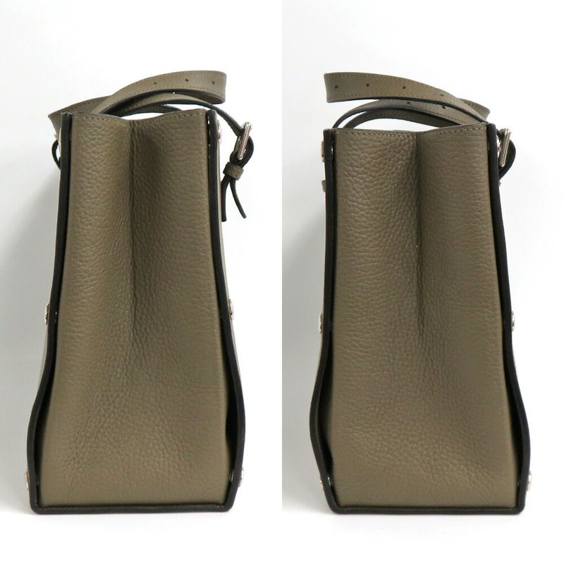Hermes Sac Vero Etoupe Silver-hardware Taurillon Clemence Tote Bag