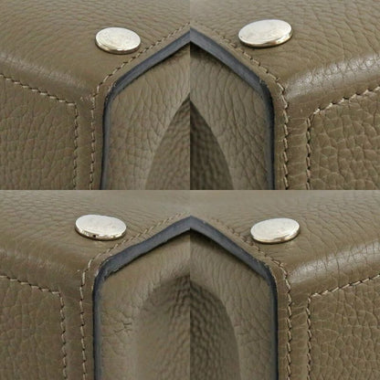 Hermes Sac Vero Etoupe Silver-hardware Taurillon Clemence Tote Bag