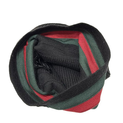 Gucci Knit Hat M - Multi X Green X Red Sherry (web) Wool Cashmere Silk