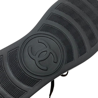 Chanel Sneakers Shoes Suede Leather Brown White High Cut Sneakers Coco Mark