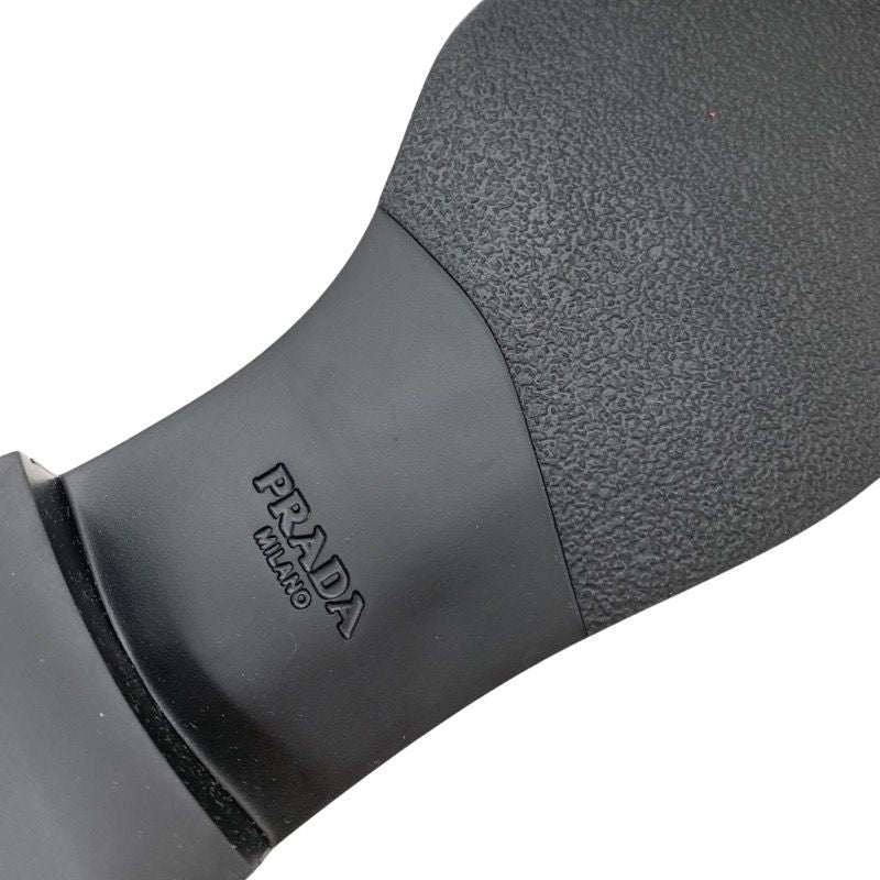 Prada Chocolate Loafers Leather Shoes Patent Ivory Unused Triangle Logo