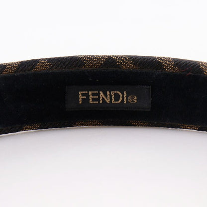 Fendi Headband Zucca Nylon Canvas Brown Women's Other Accessories