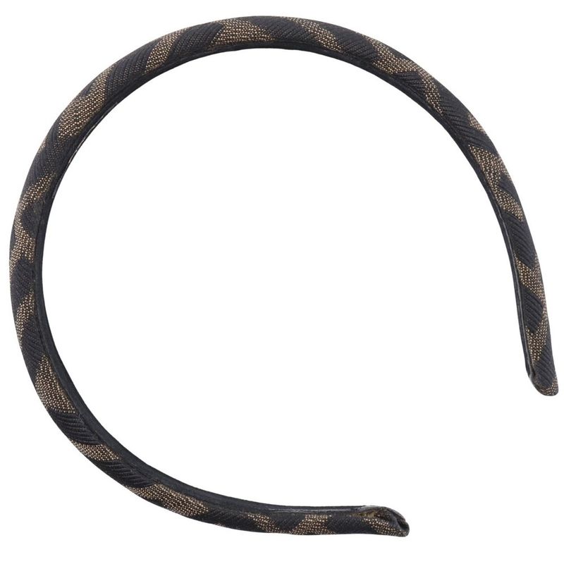 Fendi Headband Zucca Nylon Canvas Brown Women's Other Accessories