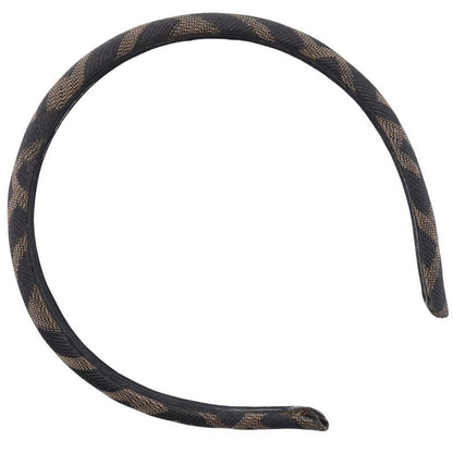 Fendi Headband Zucca Nylon Canvas Brown Women's Other Accessories