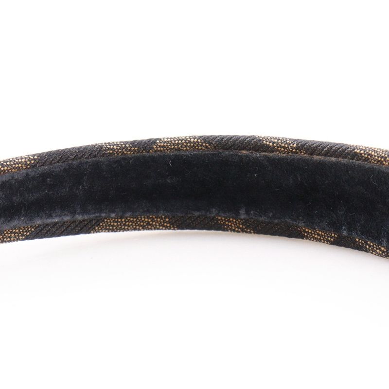 Fendi Headband Zucca Nylon Canvas Brown Women's Other Accessories