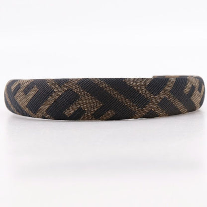 Fendi Headband Zucca Nylon Canvas Brown Women's Other Accessories